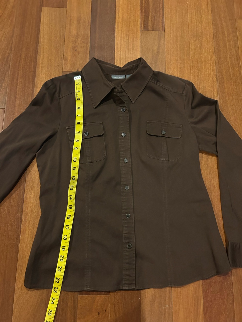 Apt. 9 Brown Button-Front Utility Shirt size L - Picture 5 of 6